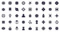 Antai bundle vector icon set with artificial intelligence symbols and technology concepts for web design and mobile applications Royalty Free Stock Photo