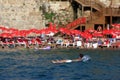 Antalya Bay outside the ancient Roman harbour at Kaleici in Antalya, Turkey.