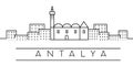 Antalya city outline icon. Elements of Turkey cities illustration icons. Signs, symbols can be used for web, logo, mobile app, UI