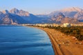 Antalya, Konyaalti sand beach, Turkey Royalty Free Stock Photo