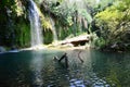 Antalya Kursunlu waterfall wonder of nature, a cool place in the hot summer getaway