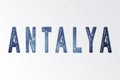 Antalya lettering, Antalya milky way letters, transparent background Royalty Free Stock Photo