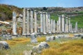 Antalya Perge ancient city, the agora, the ancient Roman empire, living space, spectacular pillars and history Royalty Free Stock Photo