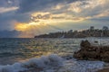 Duden Waterfall view in Antalya City of Turkey Royalty Free Stock Photo