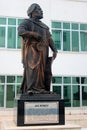 Antalya, Turkey - April 29, 2022: Monument to Ali Qushji in Akdeniz University. He was a Timurid astronomer and a disciple of