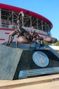 Antalya, Turkey - April 20, 2022: Monument to scorpion, the mascot of football club Antalya Spor, in front of the Antalya Stadium