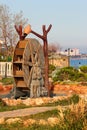 Antalya, Turkey - April 16, 2022: View of the coastal Duden Park in Lara district of Antalya, a popular tourist attraction in