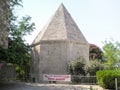 Well preserved ancient stone polygonal building in the old city of Antalya in Turkey