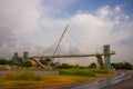 ANTALYA, TURKEY: Beautiful metal Bridge at Fatih bus stop in Antalya. Royalty Free Stock Photo