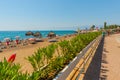 ANTALYA, TURKEY: The promenade on the Lara beach in Antalya.