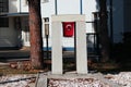 Antalya - Turkey - February 26, 2022: Model of Canakkale Martyrs` Memorial at Dokuma Park, a popular park with an open-air museum