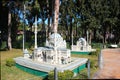 Antalya - Turkey - February 26, 2022: Model of Istanbul Nusretiye Mosque at Dokuma Park, a popular park with play areas, picnic