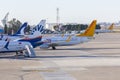 Boing 737- 800 from Pegasus airline on push back in Antalya, Turkey