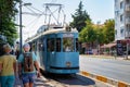 ANTALYA, TURKEY - JULY 07, 2018: Historical nostalgic tram (Nostalji tramvay hatti)