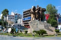 Antalya, Turkey - July 1, 2022: National Ascension Monument on the Republic Square represents leadership of Ataturk leading Turkey
