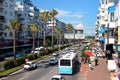 Antalya, Turkey - July 1, 2022: View of 100th Anniversary Boulevard, a busy street in the central Antalya