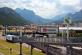 Antalya, Turkey - June 29, 2022: Sarisu neighbourhood in Konyaalti districts of Antalya is popular among Russian expats and