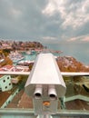 Antalya Turkey marina and old city  kaleici view on cloudy day Royalty Free Stock Photo