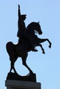 Antalya, Turkey - May 13, 2022: Equestrian statue of Ataturk at Antalyaspor Junction in Konyaalti district of Antalya