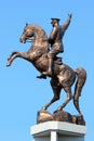 Antalya, Turkey - May 13, 2022: Equestrian statue of Ataturk at Antalyaspor Junction in Konyaalti district of Antalya