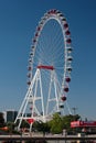 Antalya, Turkey - May 13, 2022: Ferris wheel in Heart of Antalya amusement park near Migros 5M shopping mall, a popular meeting Royalty Free Stock Photo