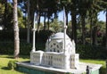 The layout of an old historical building with minarets in the Eastern Ottoman style