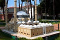 Antalya - Turkey - May 19, 2022: Model of Edirne Selimiye Mosque at Dokuma Park, a popular park with an open-air museum of Royalty Free Stock Photo