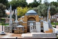 Antalya, Turkey - May 19, 2022: Model of Istanbul Hagia Sophia at Dokuma Park, a popular park with play areas, picnic spots and an