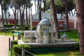 Antalya - Turkey - May 19, 2022: Model of Istanbul Nusretiye Mosque at Dokuma Park, a popular park with play areas, picnic spots