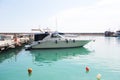 Antalya, Turkey, May 22, 2021. Pleasure boats and yachts in the seaport Royalty Free Stock Photo