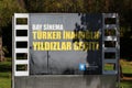Antalya, Turkey - May 13, 2022: Sculptures in Mr Cinema Alley of Stars park, dedicated to Turker Inanoglu, a Turkish screenwriter