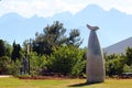 Antalya, Turkey - May 13, 2022: Sculptures in Mr Cinema Alley of Stars park, near Ataturk Cultural Center in Muratpasa district of