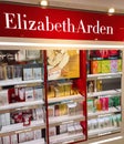 Antalya, Turkey - May 11, 2021: Shop display of different types of perfume Elizabeth Arden