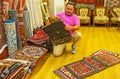 The camel saddle bags in Antalya old bazaar