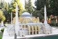 Antalya, Turkey, October 24, 2022. Layout of an old historical building with windows and doors in Oriental style