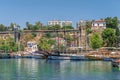 Pleasure boats in the harbor of Antalya, Turkey Royalty Free Stock Photo