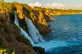 ANTALYA, TURKEY: The scenic view of Duden waterfall in Antalya Royalty Free Stock Photo