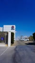 Antalya, Turkey - September 17, 2022: Fiat Automobiles company logo on a dealership building. Italian car manufacturer
