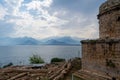 Top view of Antalya city and harbour with moored ships Royalty Free Stock Photo