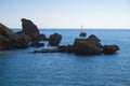 Antalya yatch travel, Rocky sea Royalty Free Stock Photo