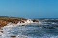 Antantic coast in France. blue waters