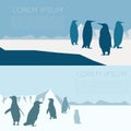 Antarctic banner3 Royalty Free Stock Photo