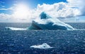 Antarctic ice island