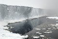 Antarctic ice shelf in mists Royalty Free Stock Photo