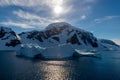 Antarctic landscape with iceberg at sea Royalty Free Stock Photo