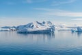 Antarctic landscape with iceberg at sea