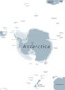 Antarctic region political map