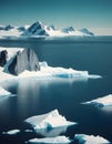 Antarctic Sea Ice at Dusk Royalty Free Stock Photo