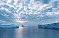 Antarctic sound ice blocks