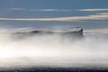 Antarctic table iceberg in morning mists Royalty Free Stock Photo